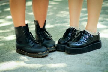 Photo Black ankle boots