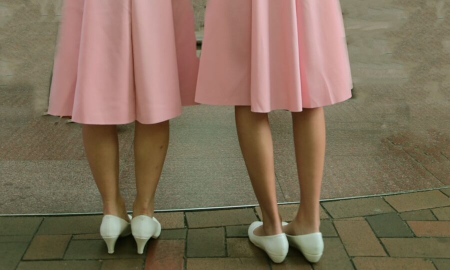 Photo powder pink dress