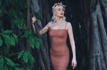 Photo flared dress